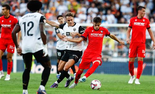 Valence contre Osasuna