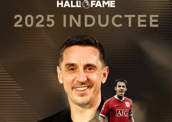 Officiel : La star de Manchester United, Neville, a été intronisée au Temple de la renommée de la Premier League et a remporté le championnat de Premier League 8 fois au cours de sa carrière.