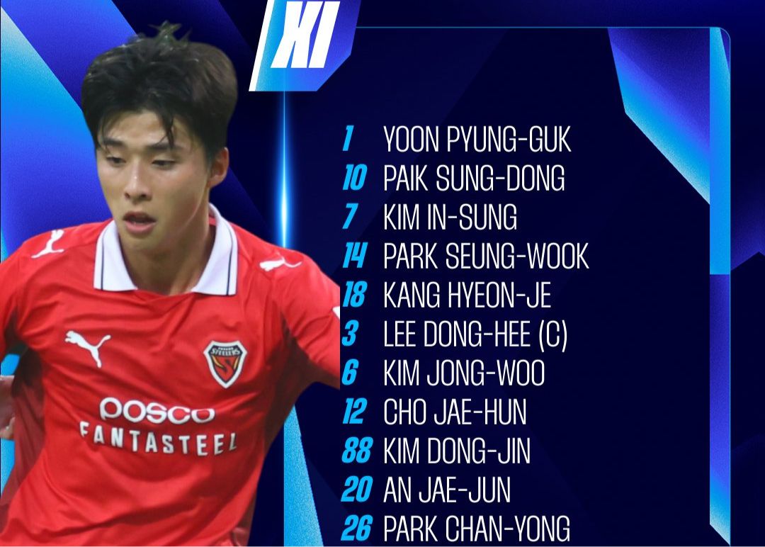 Pohang Ironman vs Tampines Wanderers : Kim In-sung, Baek Seung-dong débutent, Buhajir joue