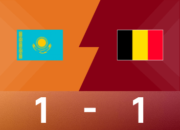 Rapport d'avant-première de la Coupe du monde d'Europe: Belgique 1-1 Kazakhstan à dix, avancement manqué