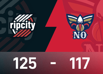 Rapport de match NBA: Yang Hansen n'est pas apparu et Sharp 35 points, Trail Blazers 125-117 Pelicans